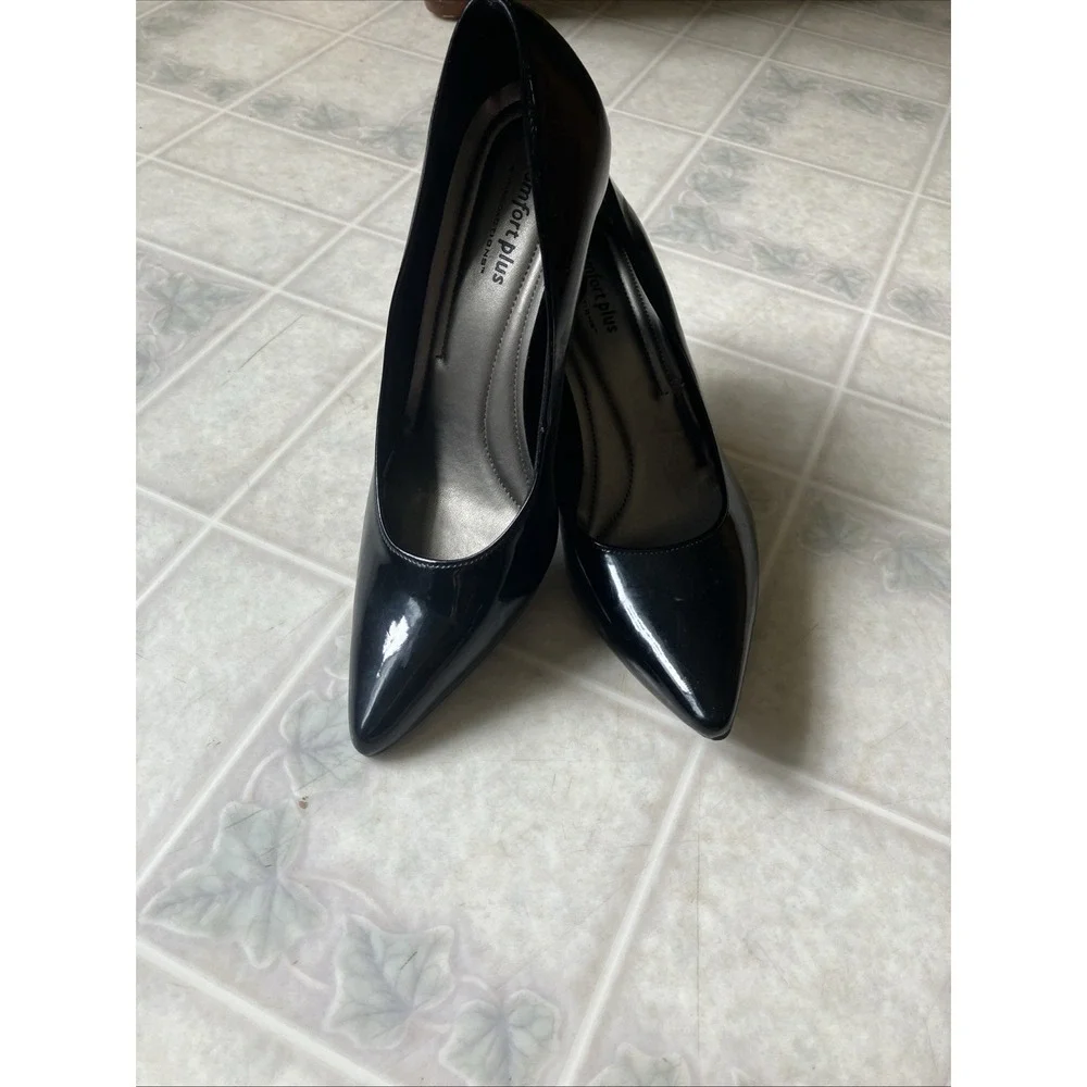 Comfort Plus by Predictions Black Stiletto Pumps Pointed Toe Sz 7 Sexy Coquette